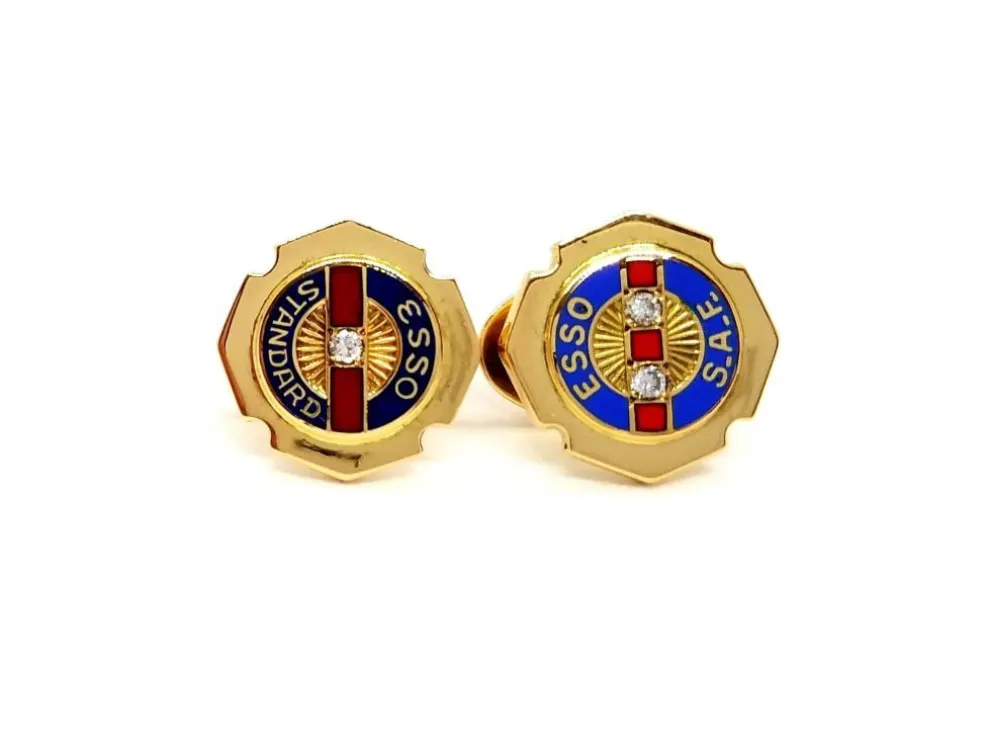 Boutons de manchette Or jaune Diamant
