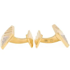 Boutons de manchette Or jaune Diamant