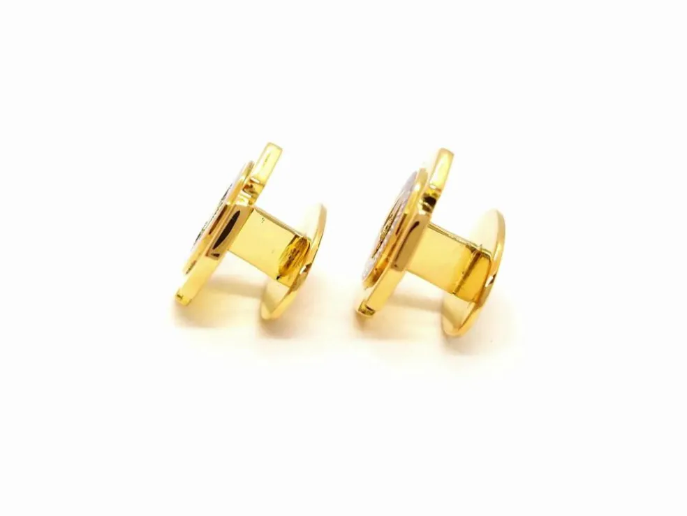 Boutons de manchette Or jaune Diamant