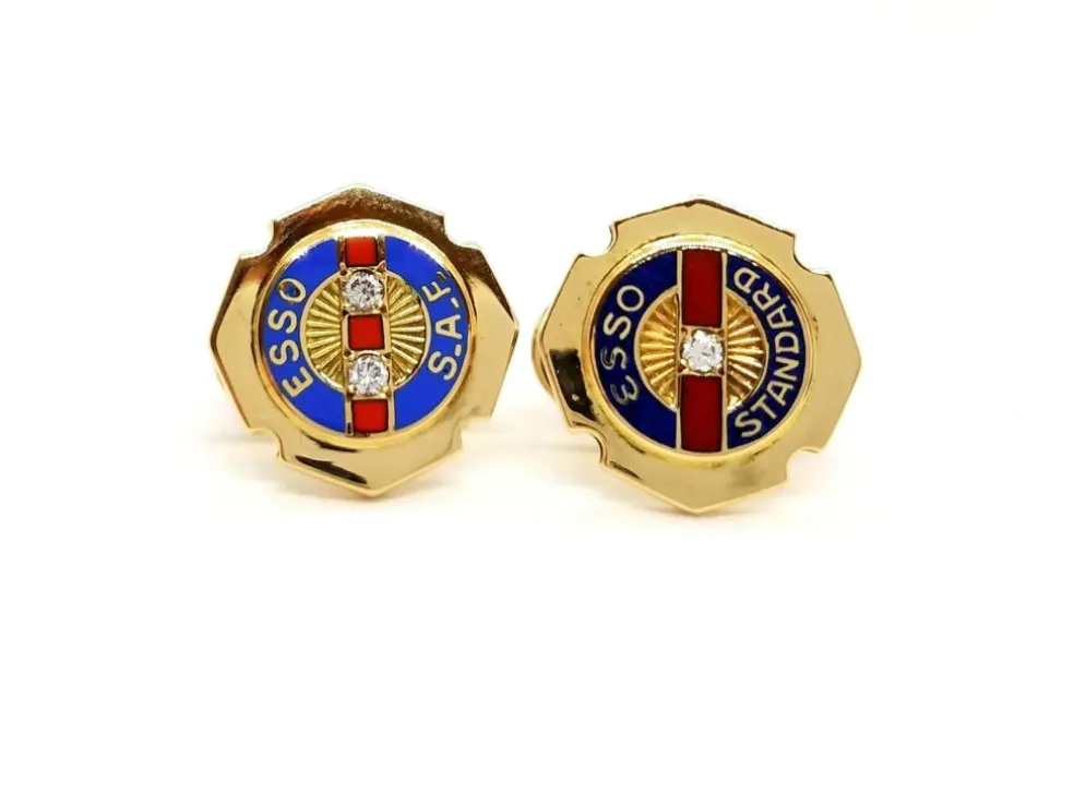 Boutons de manchette Or jaune Diamant