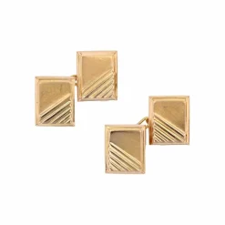 Boutons de manchette or rectangulaires