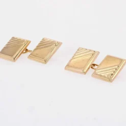 Boutons de manchette or rectangulaires