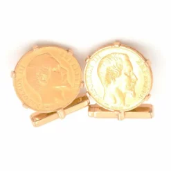 Boutons de manchette Pièce Or jaune