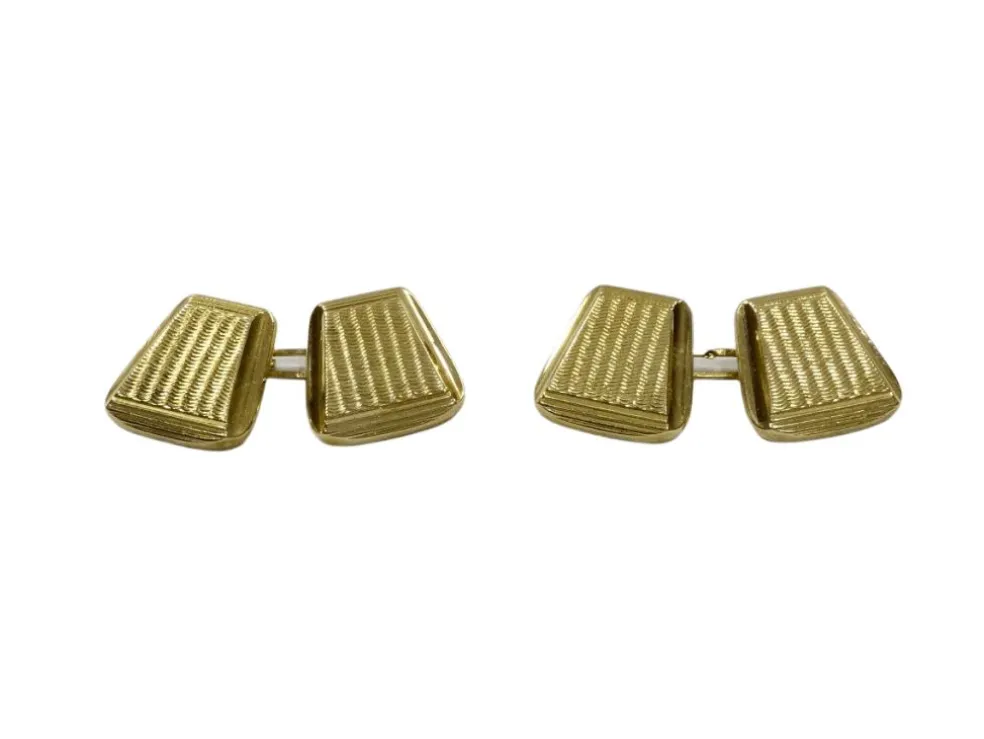 Boutons De Manchette trapèzes Or Jaune