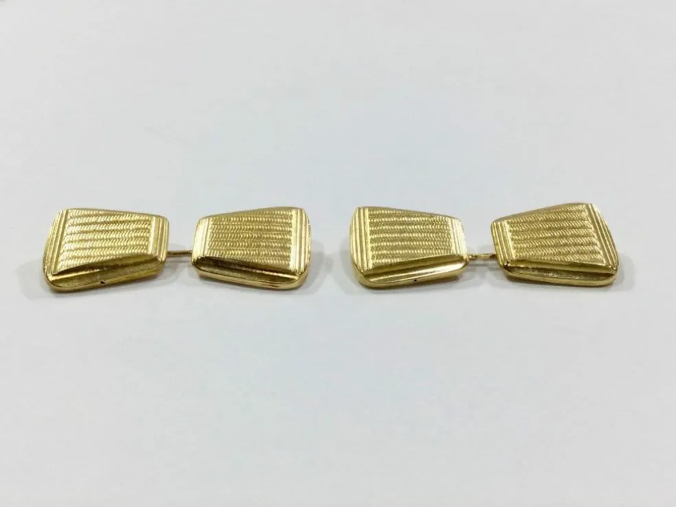 Boutons De Manchette trapèzes Or Jaune