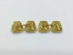 Boutons De Manchette trapèzes Or Jaune