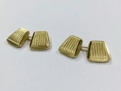 Boutons De Manchette trapèzes Or Jaune