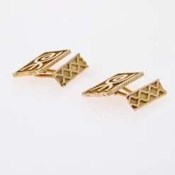 Boutons de manchette vintage or