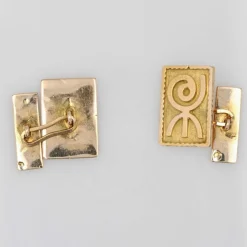 Boutons de manchette vintage or