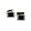 Boutons de Manchettes - Or, Diamants & Onyx