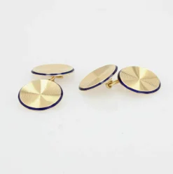 Boutons de manchettes anciens en or et email