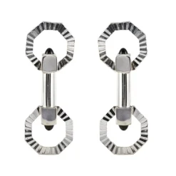 Boutons de manchettes Argent Art déco