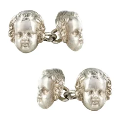 Boutons de manchettes Argent Chérubins