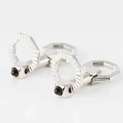 Boutons de manchettes Argent Art déco