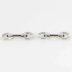 Boutons de manchettes Argent Art déco
