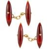 Boutons de manchettes Cornalines