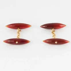 Boutons de manchettes Cornalines