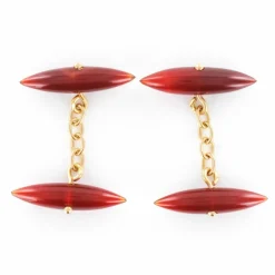 Boutons de manchettes Cornalines