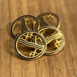 Boutons de manchettes en or et email