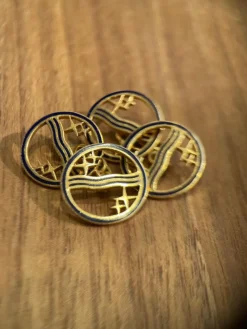 Boutons de manchettes en or et email