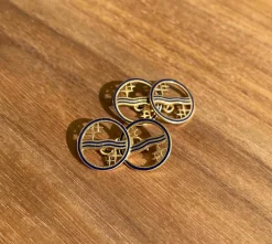 Boutons de manchettes en or et email