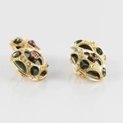 Boutons de manchettes Jaspes sanguins rubis