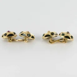 Boutons de manchettes Jaspes sanguins rubis