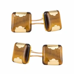 Boutons de manchettes Oeil de tigre