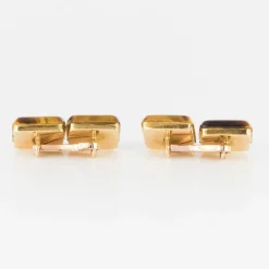 Boutons de manchettes Oeil de tigre