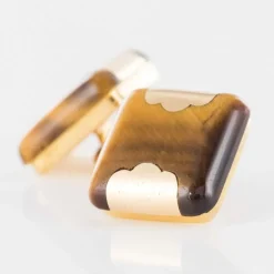 Boutons de manchettes Oeil de tigre