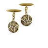 Boutons De Manchettes Or émail Diamants