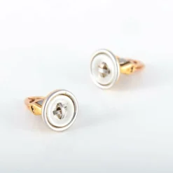 Boutons de manchettes or et nacre