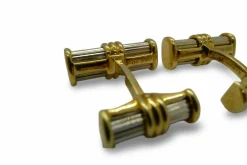 Boutons de manchettes or jaune Bry & G années 30