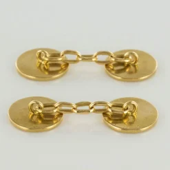 Boutons de manchettes or lys