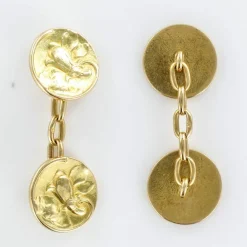 Boutons de manchettes or lys
