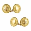 Boutons de manchettes ronds en or