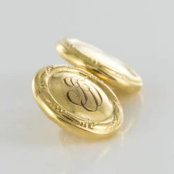 Boutons de manchettes ronds en or