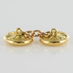 Boutons de manchettes ronds en or