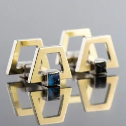 Boutons de manchettes Vermeil Art Déco