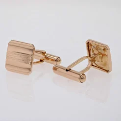 Boutons de manchettes vintage en or carrés