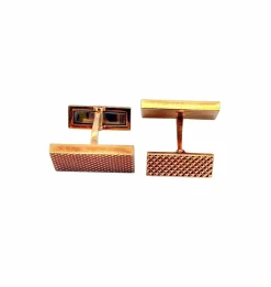 Boutons de manchettes vintage en or jaune 18 carats