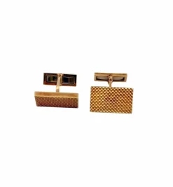 Boutons de manchettes vintage en or jaune 18 carats
