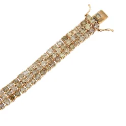 Bracelet 3 lignes diamants