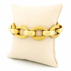 Bracelet à maillons fantaisie en or jaune 14 carats