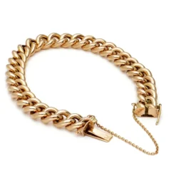 Bracelet à maillons gourmette en or jaune