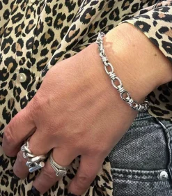 Bracelet à Maillons or blanc