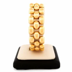 Bracelet à maillons panthère en or jaune 18 carats 17300-9156