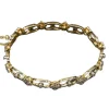 Bracelet 1950 or jaune, platine, diamants