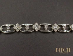 Bracelet 1950 or jaune, platine, diamants