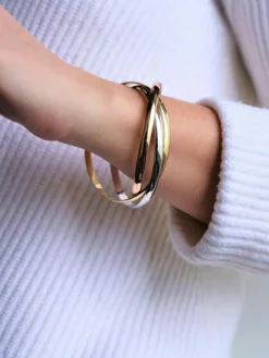 Bracelet 3 ors Or blanc, Or jaune, Or rose